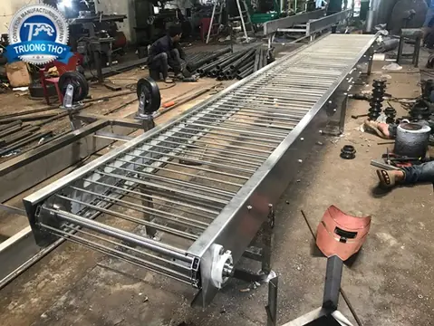 băng tải xích inox rửa trái cây