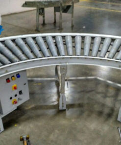 Băng tải con lăn góc cong 90 độ