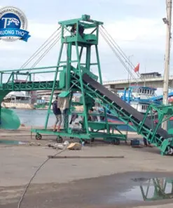 Băng tải cầu cảng nâng hạ tải bao