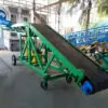 bang tai cao su len xe container