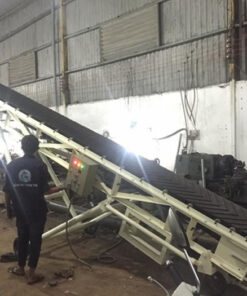 Băng tải cao su nâng hạ di động