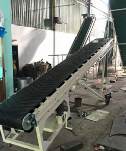 Băng tải cao su nâng hạ di động 5m