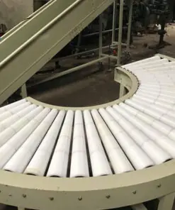 Băng tải con lăn góc cong 90 180 độ