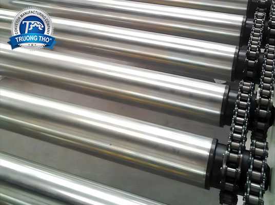 băng tải con lăn inox xích
