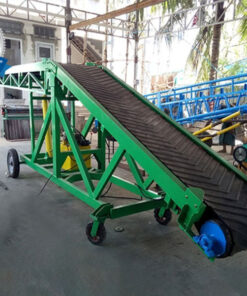 băng tải hàng lên xe container