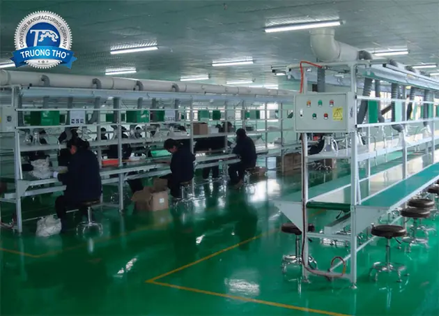 băng tải pvc lắp ráp điện tử