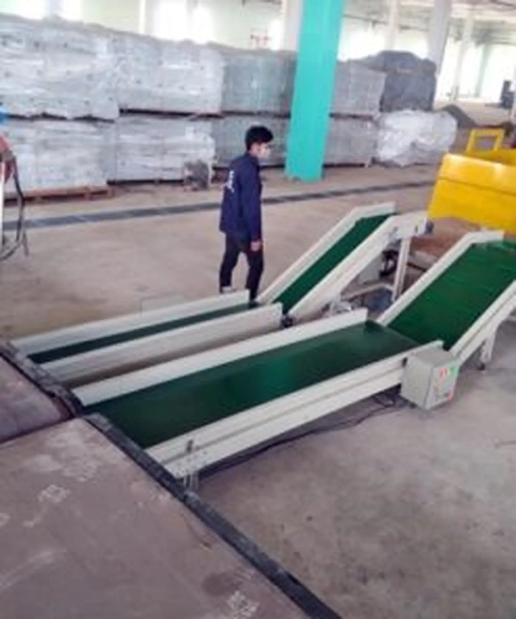 Băng tải pvc tải da vụn