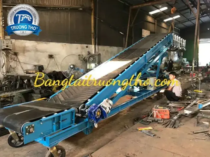 Băng tải cao su nâng hạ lên xe container - Ảnh 3