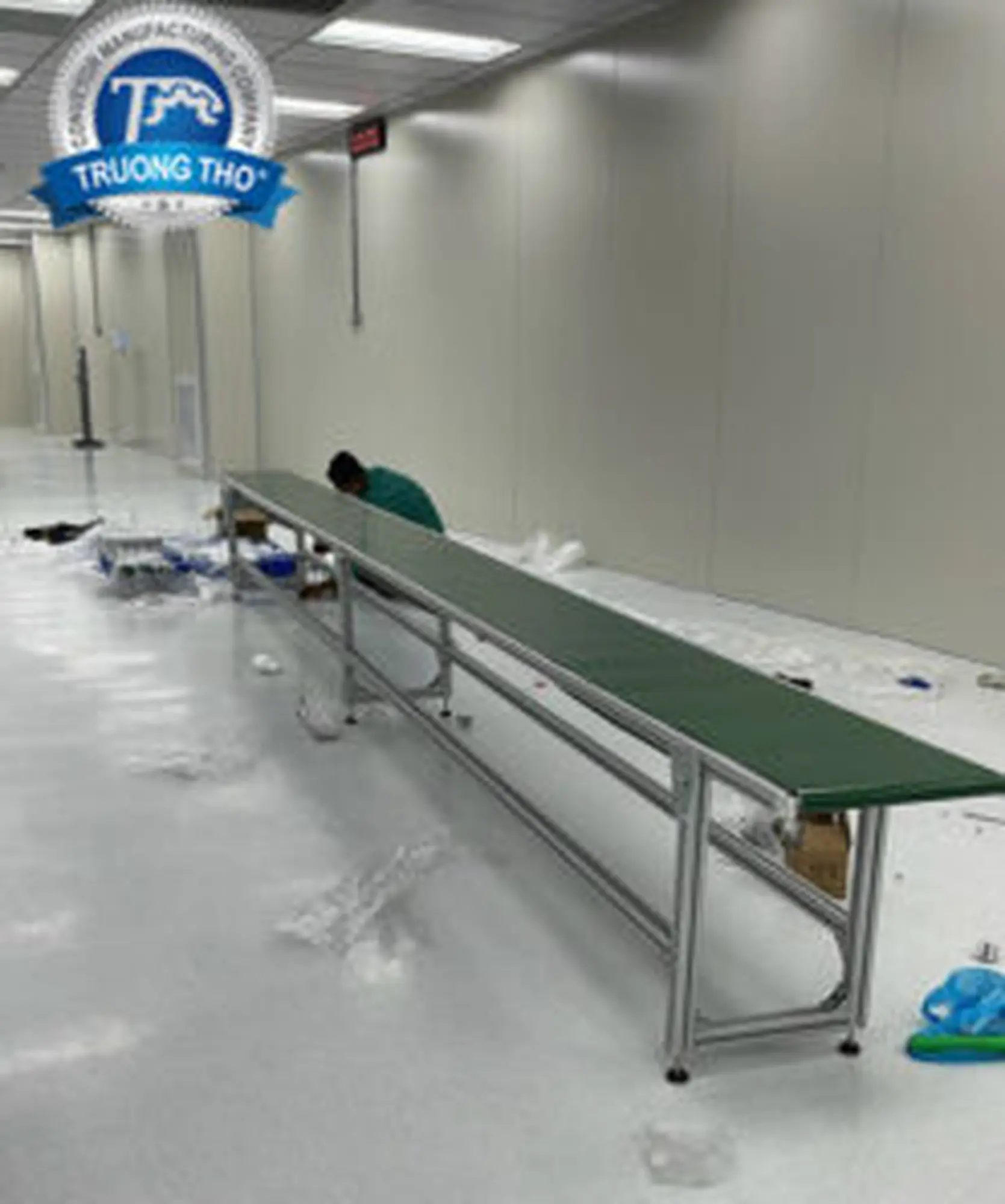 Băng tải khung nhôm dây pvc