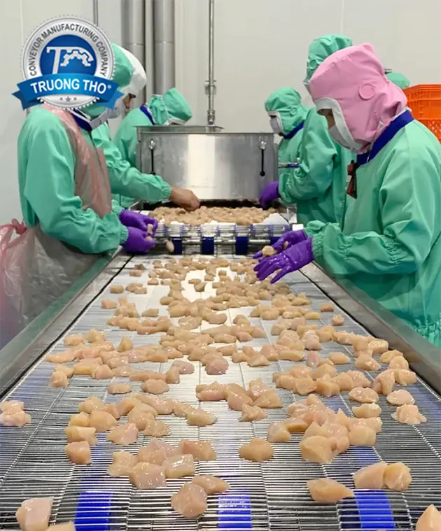 băng tải lưới inox rửa thực phẩm