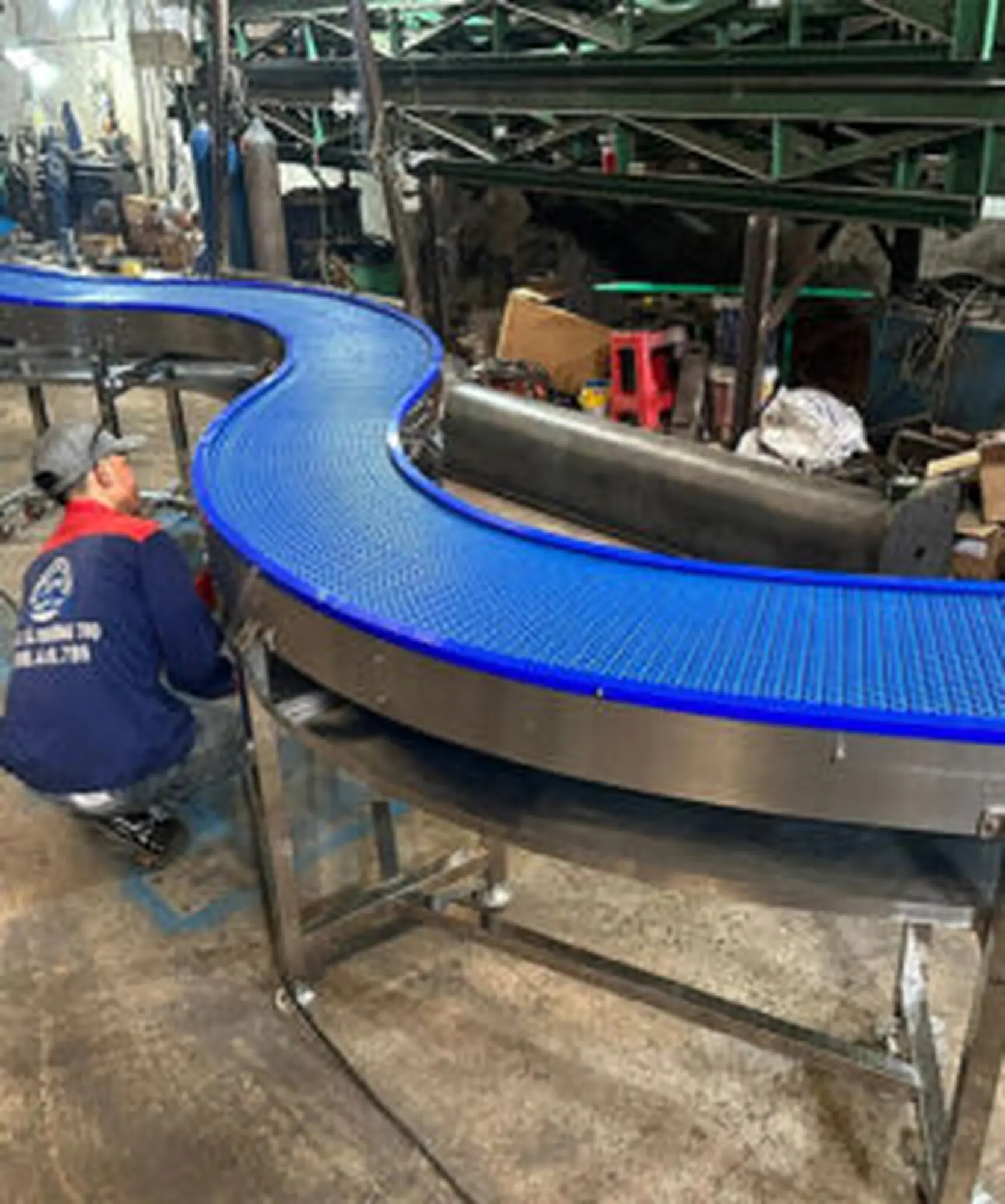 Băng tải nhựa tải thực phẩm