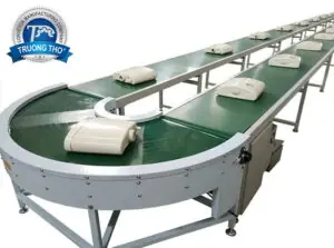 băng tải pvc góc cong 90 180 độ
