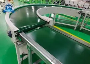 băng tải pvc góc cong