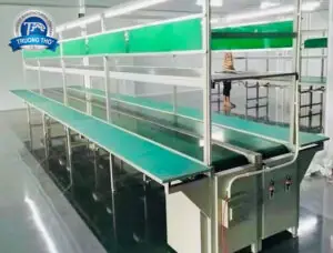 Băng tải PVC bàn thao tác băng tải PVC bàn thao tác
